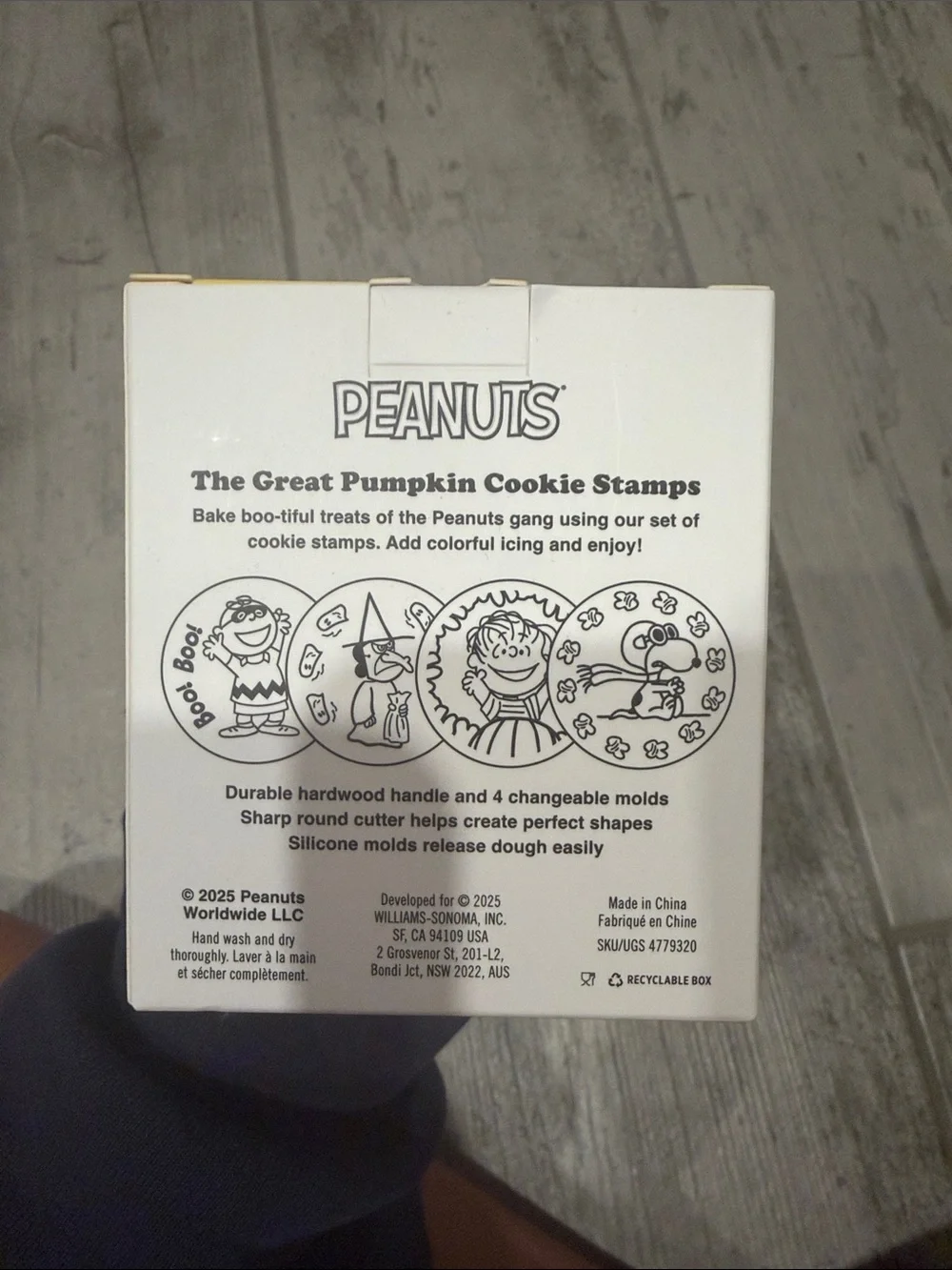 NWT Peanuts Cookie Stamp Set The Great Pumpkin - Williams Sonoma
